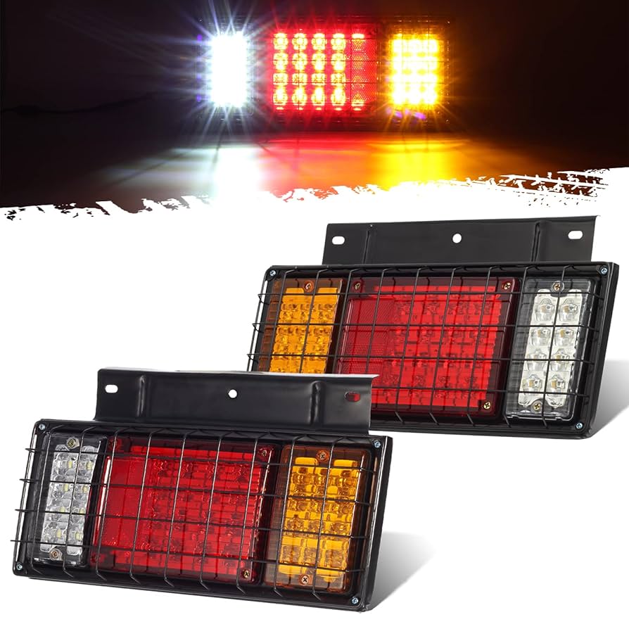 Truck-LiteLEDヘッドライト角型 パンダレッサーです Amazon.com: Partsam 2Pcs LED Truck Trailer Tail Lights Bar